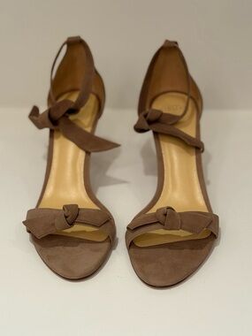 Alexandre Birman Clarita Brown Suede Ankle-Strap Heeled Sandals